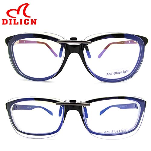 Clip sur le filtre de lumière bleue bloquant lunettes bureau ordinateur anti -wf