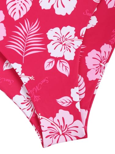 Blue Terry Toweling Floral Jacquard Halter Tied Tank Top & Full Coverage Bottom Tankini Set,4