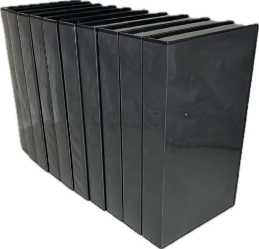 VHS Album Case, Black with Full Window Cover 100 Piece