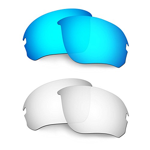 Verres rayés ? Lentille de rechange Oakley Flak Draft bleu titane renforcé pour lunettes