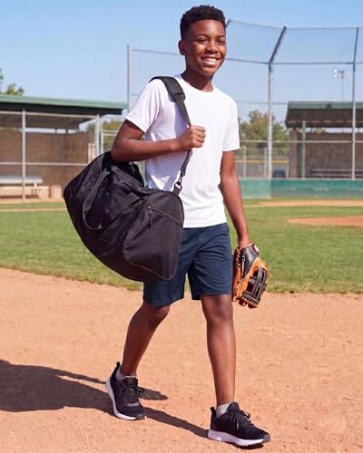 Image of Real Essentials 5 Pack: Boys' Dry Fit Basketball Shorts for Youth Kids Teens - Athletic Running Soccer Sports with Pockets