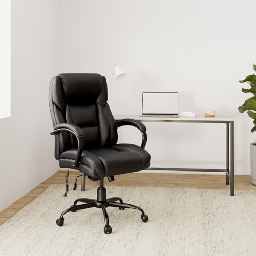 Ergonomic Big and Tall Office Chair for Adults - Black