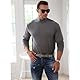 LAOARA Herren Rollkragenshirt Langarmshirt T Shirt Stehkragen Longsleeve Thermo Baumwolle Langarm Slim Fit Pullover Grau L