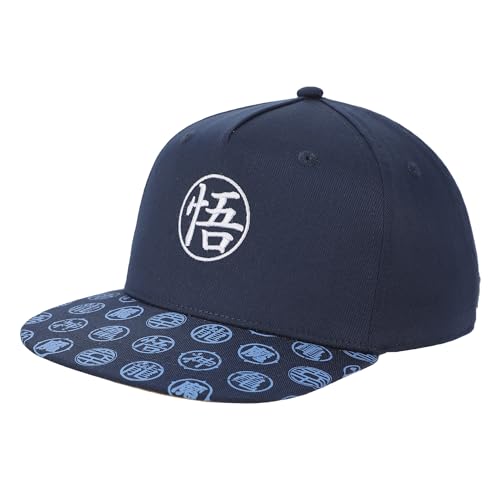 Image of Bioworld Dragon Ball Z Kanji Symbols Youth Navy Snapback Hat