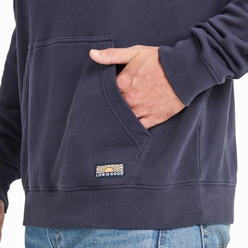 Life is Good - Mens Solid French Terry Pullover Hoodie3