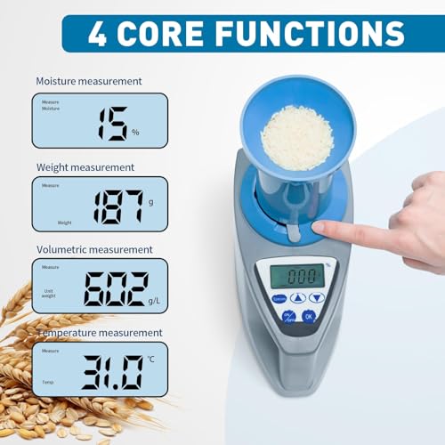 Goyojo GS1G-JP Moisture Tester Portable Goyojo Grain Moisture Meter Analyzer 3-35% Measurement Range 0.1% Accuracy 20 Digital Grain Types Incl. Wheat thumb #2
