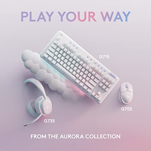 Logitech G713 Wired Gaming Keyboard with LIGHTSYNC RGB Lighting, Tactile Switches (GX Brown), and Keyboard Palm Rest, PC and Mac Compatible, White Mist - image 8