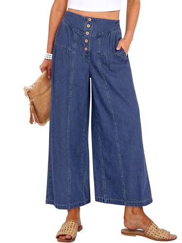 ANRABESS Womens Wide Leg Barrel Jeans 2026 Fashion Spring Baggy