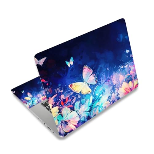Image of DINKY Laptop Skin Sticker Decal, 12 inch 13 inch 13.3 inch 14 inch 15 inch 15.4 inch 15.6 inch Laptop Universal Reusable Vinyl Skin Stickers Cover Art Decal Notebook PC Personalized Protector-Butterflies