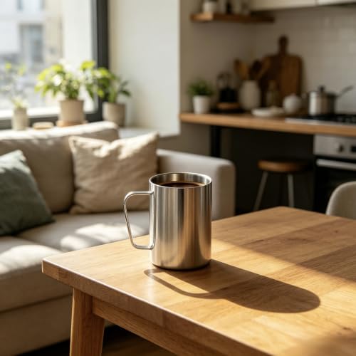 Taza de Acero Inoxidable 500ml con Tapa y Asa miniatura 3