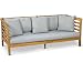 Produktbild LANTERFANT Loungebank Mandy, Gartenbank, Sonnenliege, Gartenmöbel, Akazien Holz, Teakfarbe, Grau, Braun