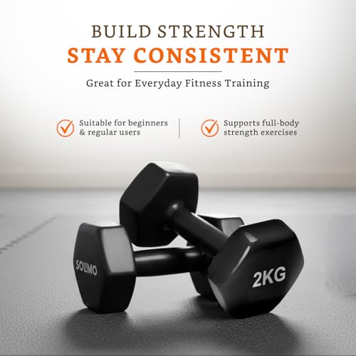 Image of Amazon Brand - Solimo Vinyl Dumbbell