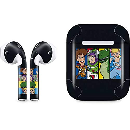 Skinit Decal Audio Skin Compatible with Apple AirPods 2 - Officially Licensed Disney Toy Story Character Grid Design