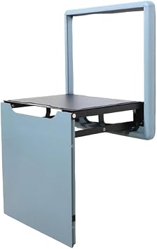 AIZYR Wall Mounted Folding Chair Folding Chair, Shoe Changing Stool Hidden Wall Stools Space Saving for Entryway, Living Room,Bathroom,Blue