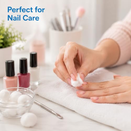 Image of White Cotton Ball For Personal Care, Skincare, Baby Care, Makeup Removal & Medical Use (100 Pieces, Pack of 5)