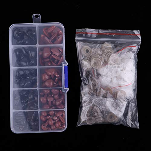 Fenteer 130 Stuks Plastic Veiligheidsneuzen Voor Het Maken Van Poppen Met Beren, Zwart En Bruin - Image 8