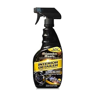 Milwaukee Muscle – Auto Car Interior Cleaner Detailer Spray – 24 Fl Oz – For Cars, Bikes, Boats – Cleaner and Conditioner For Leather, Vinyl, Plastics, Screens – Upholstery Protectant Detailing Spray