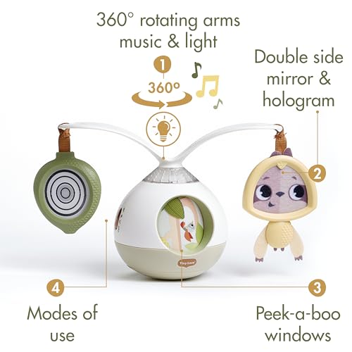 Tiny Love 2-in-1 Tummy Time Musical Mobile, 360° Rotating Baby Mobile with Music & Lights, 0+ Months - Image 2