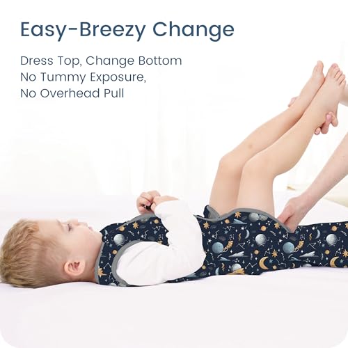 Image of 1.0 TOG Toddler Sleep Sack, Wearable Blanket Baby Sleeping Bag with 2-way Safe Zipper, Ultra Soft All Season Sleep Sack for 24-36-48 Months, 1 Pack(Night Sky)