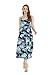 Matchable Family Hawaiian Luau Maxi Tiered Dress, Orchid Breeze Navy, Women, X-Large