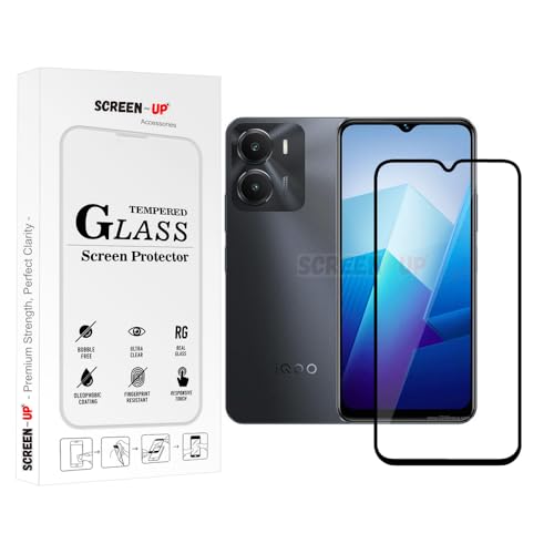 Image of ScreenUp Tempered Glass For vivo iQOO Z7i - Ultra Clear, 9H Scratch Resistant, Full Coverage, Easy Install Screen Protector