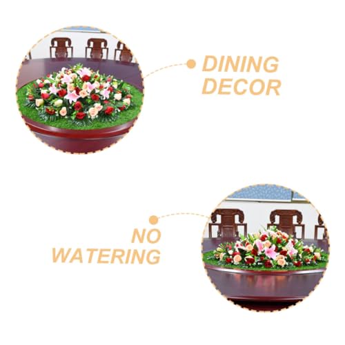 Yardwe Teppich Schachtdeckel Dekoration Rasen Herbst Tischsets Kunstrasen Schreibtischunterlage Teppiche Esstischzubehör Tischdekoration Kaffee gefälschter Rasen Keine Worte