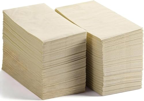 LEKOCH 200Pcs Disposable Cocktail Napkins, 40x40cm 2-Ply Thick Bamboo Paper Napkins | 100% Compostable, Biodegradable | for Wedding, Party, Dinner, Bar, Everyday Use