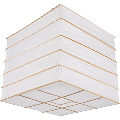 Pantalla de lámpara de papel Lámpara de araña de estilo japonés Pantallas de lámpara de techo de linterna de papel plegable para decoración del hogar