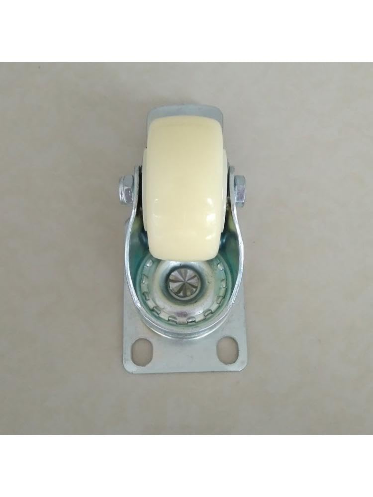 4 unids/Lote Rueda de 2 Pulgadas con Freno Doble rodamiento Rueda Blanca Resistente al Desgaste Muebles de Diamante Dorado galvanizado
