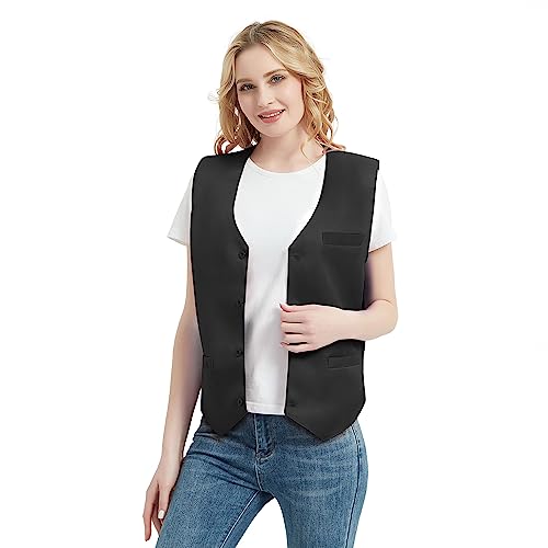 TopTie Waiter Uniform Unisex Button Vest For Supermarket Clerk & Volunteer4