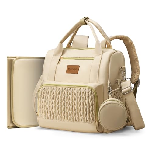 ZCSERTGI Backpack Diaper Bag,Stylish Waterproof Baby Diaper Bags with Changing Pad,Insulated Pockets,Multi-Function Travel Diaper Backpacks, Baby Registry Search,Khakii