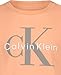 Calvin Klein Boys' Short Sleeve Logo Crew Neck T-Shirt, Soft, Comfortable, Relaxed Fit, CK Mono Prairie Sunset, 10-12