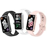 [TALENANA] for Huawei Band 10/9/8 交換バンド 【3本セット】 ファーウェイバンド10対応 シリコン製 通気 防汗 防水 おしゃれ 交換簡単 Huawei Band 10/9/8 アクセサリー 公式と同じデザイン 金属コネクターで長持ち 可愛い（ブラック、ホワイト、ピンク）