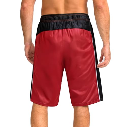 Men's 11'' Cool Basketball Shorts with Pockets Long Gym Athletic Shorts Running Quick-Dry Drawstring2