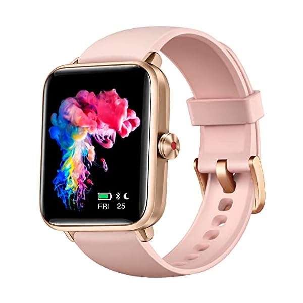 Dirrelo Smart Watch for Android Phones iPhone Compatible, Smart Watches for Women Men, 5ATM Waterproof Android Smart Watch Fitness Tracker/Sleep/Step Monitor, Pink