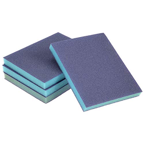 uxcell Sanding Sponge Sanding Blocks 100-Grits Coarse Grit Sand Block Pad for Kitchen Metal Drywall Wood 4pcs