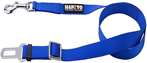 HAPITO Pet Cat Dog Seat Belt, Adjustable (22 to 37 Inch) Genuine Nylon Safety Belt, Car Vehicle Seatbelt Harness Leash for Dogs Cats