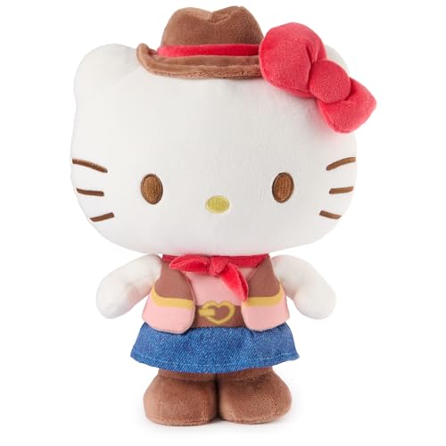 GUND Sanrio Official Hello Kitty Cowgirl Plush, Collectible Plush Toy, Stuffed Animal for Ages 1 and Up, White, 9.5”