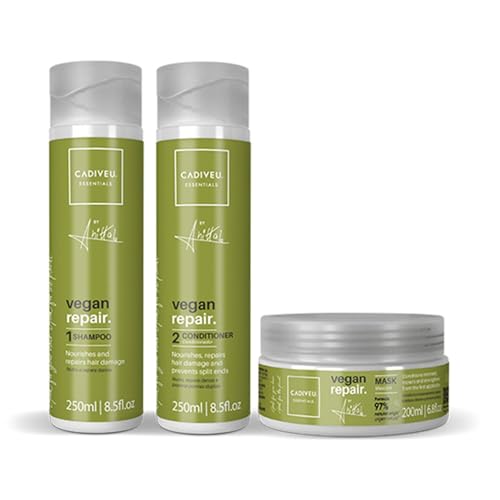 Image of Original Cadi- veu Vegan Repair Combo Shampoo, Conditioner & Mask for hair care (Liquid) 250ml each