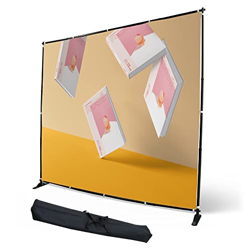 Customized Photography 8' Telescopic Photography Banner Stand Adjustable Backdrop Step and Repeat Display Wall Trade Show Background Stand with Printing