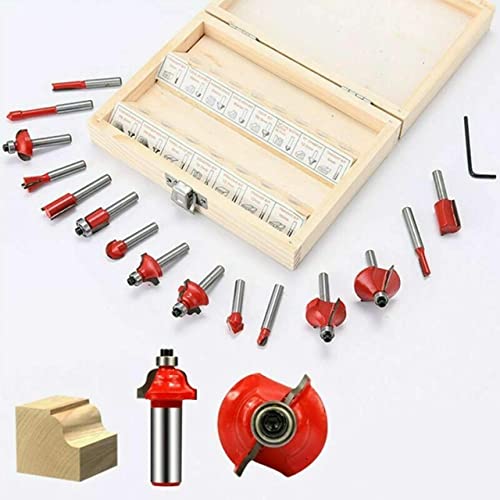 Aparador Elétrico Tupia Coluna 1600w 12mm + Jogo de Fresas 8mm Com Maleta 15 Pçs 220v