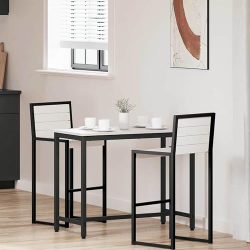 Table blanche en bois et acier stable réglable hauteur 100x50x77 cm - 2