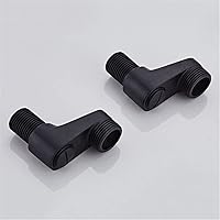 Vista 5 de Adaptador de montaje en pared de 3-3/8 pulgadas, grifo de bañera de pie de garra negra, brazos oscilantes ajustables, tornillo excéntrico