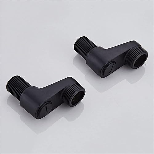 Miniatura 5 de Weirun Adaptador de montaje en pared de 3-38 pulgadas, grifo de bañera de pie de garra negra, brazos oscilantes ajustables, tornillo excéntrico,