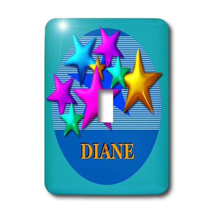 Interruptor de palanca Diane 3dRose con diseño de estrellas 4