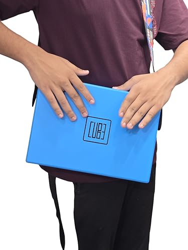 Image of Cube JamBox Traveller Cajon With Internal SnareTap & Strap Included SIZE 30cm /20cm /6cm Ultimate Sound,Made with Music Grade MDF,Made in India,For Adults Kids Professional Musicians (SKYBLUE)