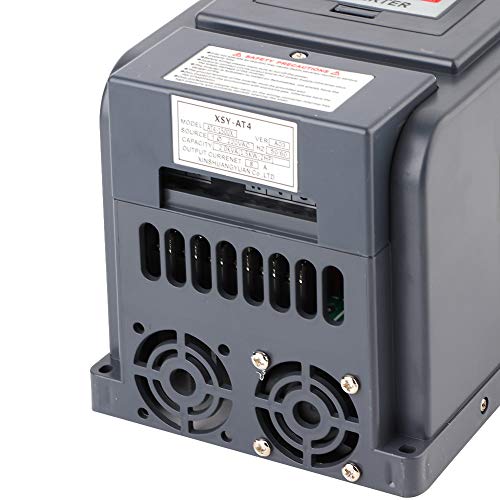 Oumefar VFD Variable Frequency Drive, 1-Phase 220V Input 3-Phase 380V Output 1.5KW Flame-Retardant Shell High Precision Inverter Speed Controller, Motor Speed Controller