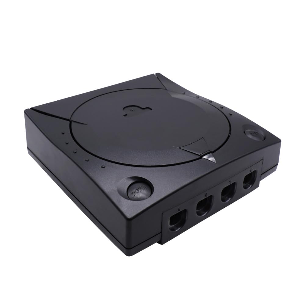 Zamiennik obudowy Dreamcast DC, półprzezroczysta obudowa z tworzywa sztucznego, osłona ochronna do konsoli do gier Dreamcast DC Retro Vdeo (czarny)