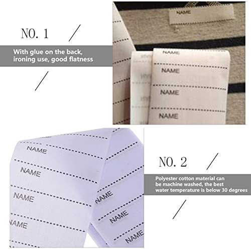 200 Piezas Etiquetas Ropa para Poner Nombre, Etiquetas de Ropa, Lavables Etiqueta Personalizadas, Etiquetas de Nombre, Etiquetas Termoadhesivas Marcar Ropa para planchar en camisetas, pantalones