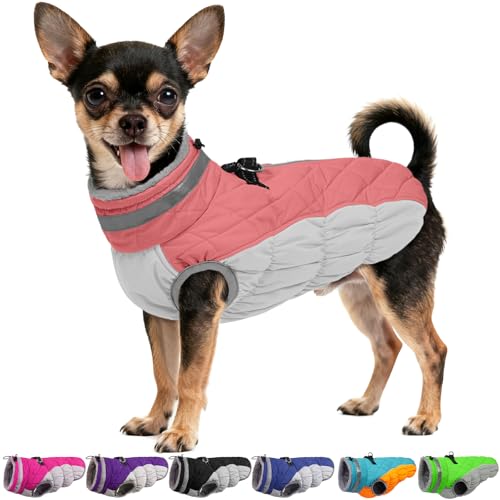 Image of Dog Jackets for Small Dogs, Warm Dog Winter Coat with Harness, XS